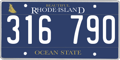 RI license plate 316790