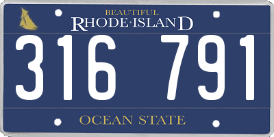RI license plate 316791