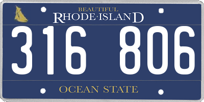 RI license plate 316806