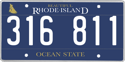 RI license plate 316811