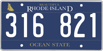 RI license plate 316821