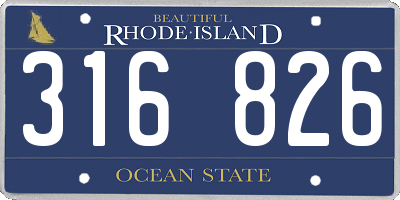 RI license plate 316826