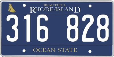 RI license plate 316828