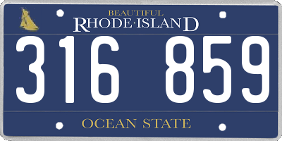 RI license plate 316859