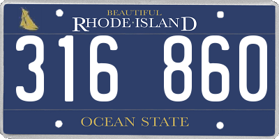 RI license plate 316860