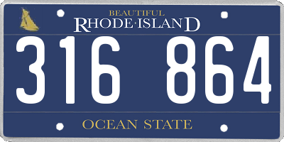 RI license plate 316864