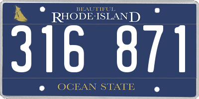 RI license plate 316871