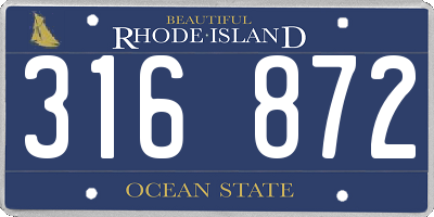 RI license plate 316872