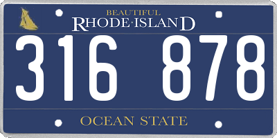 RI license plate 316878