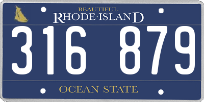 RI license plate 316879