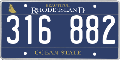 RI license plate 316882