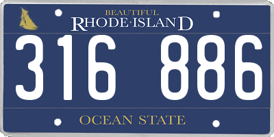 RI license plate 316886