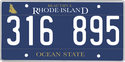 RI license plate 316895