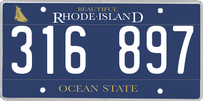RI license plate 316897