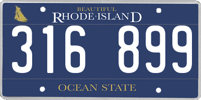 RI license plate 316899