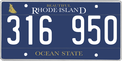 RI license plate 316950