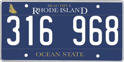 RI license plate 316968