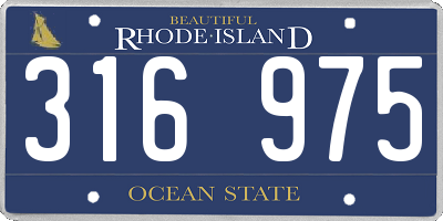 RI license plate 316975