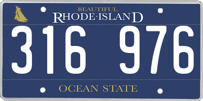 RI license plate 316976