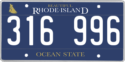 RI license plate 316996
