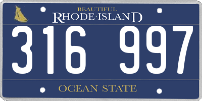 RI license plate 316997