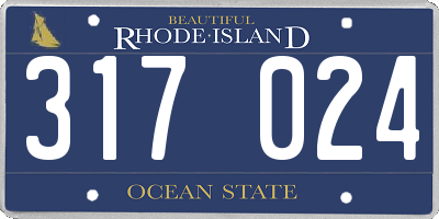 RI license plate 317024