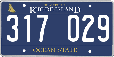 RI license plate 317029