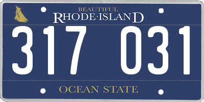 RI license plate 317031