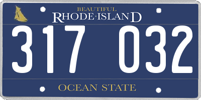 RI license plate 317032