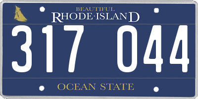 RI license plate 317044