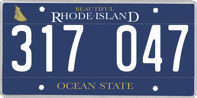 RI license plate 317047