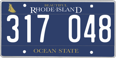 RI license plate 317048