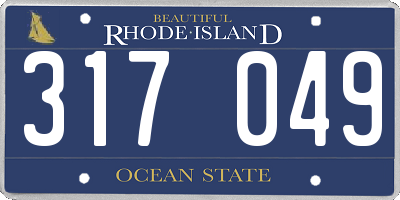 RI license plate 317049