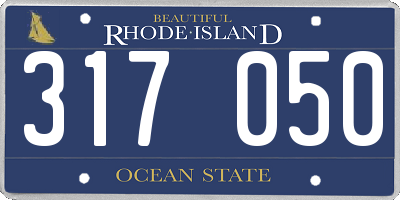 RI license plate 317050