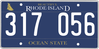 RI license plate 317056