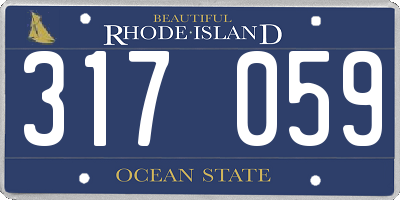 RI license plate 317059