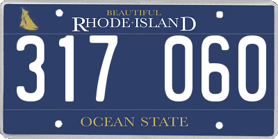 RI license plate 317060