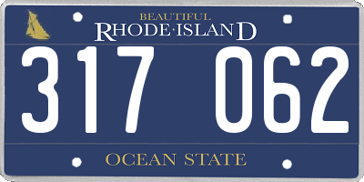 RI license plate 317062