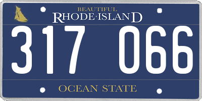 RI license plate 317066