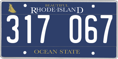 RI license plate 317067