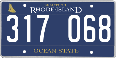 RI license plate 317068