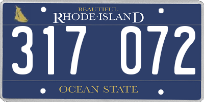RI license plate 317072