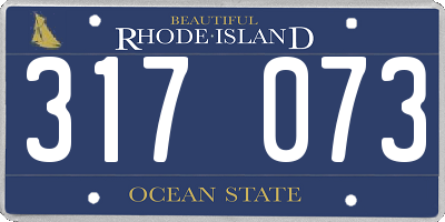 RI license plate 317073