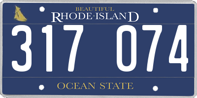 RI license plate 317074