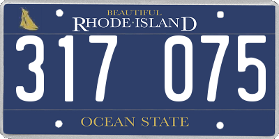 RI license plate 317075