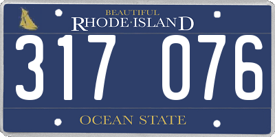 RI license plate 317076