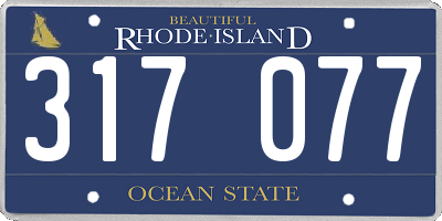 RI license plate 317077