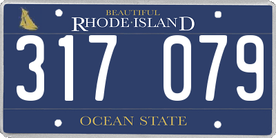 RI license plate 317079