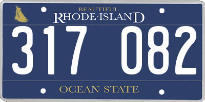 RI license plate 317082