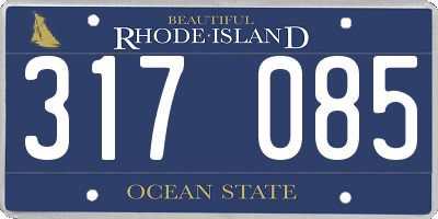 RI license plate 317085